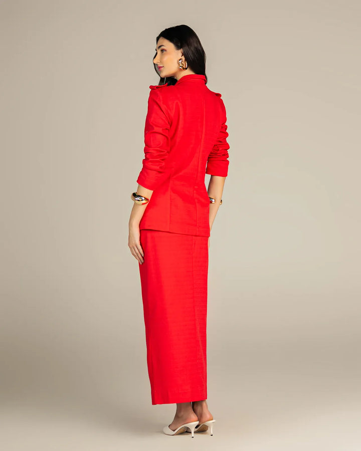 Blazer+Long Skirt Set