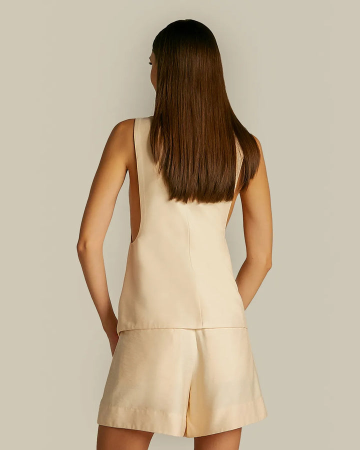 Anne Fernandes Tailored Vest+Shorts Set