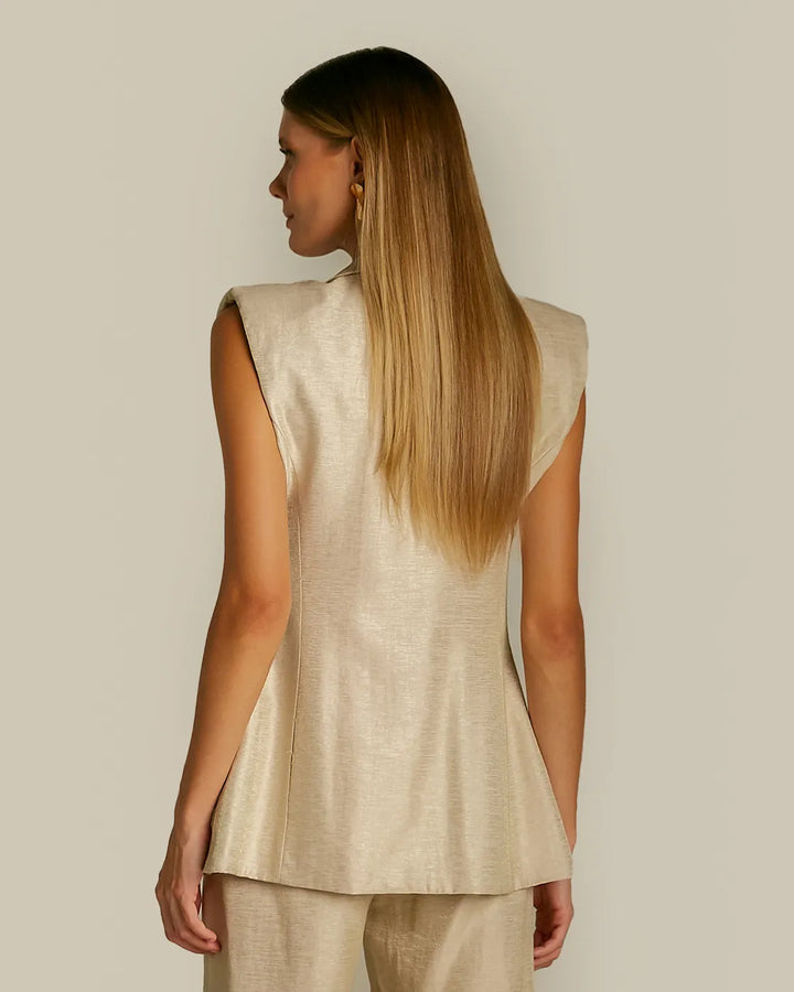 Anne Fernandes Vest+Blouse+Pants Set