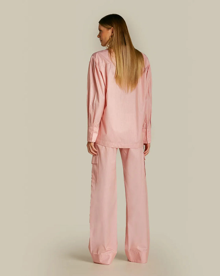 Anne Fernandes Striped Shirt+Pants Set