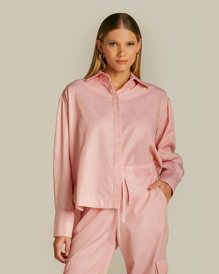 Anne Fernandes Striped Shirt+Pants Set