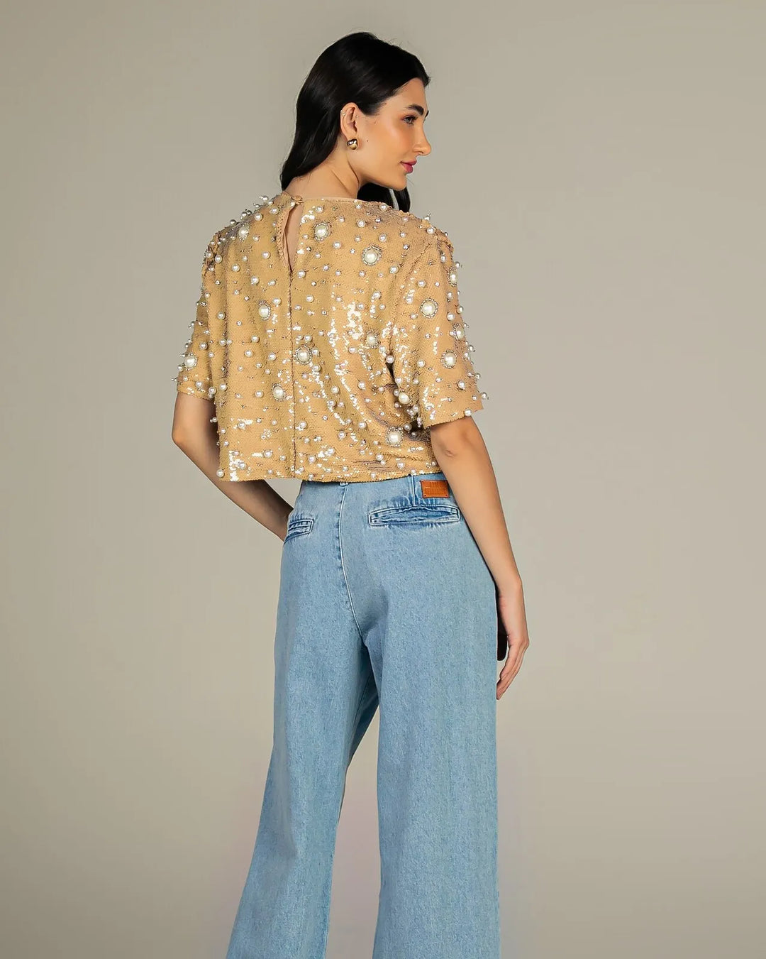 Sequin Embroidered T-Shirt