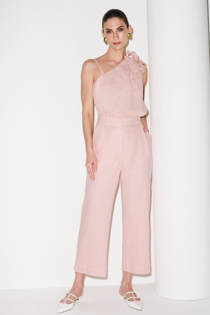 Asymmetrical Flower Top+Frutacor Pants Set