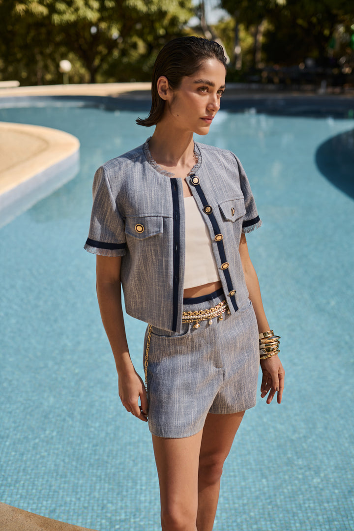 Cropped Shirt + Shorts Set