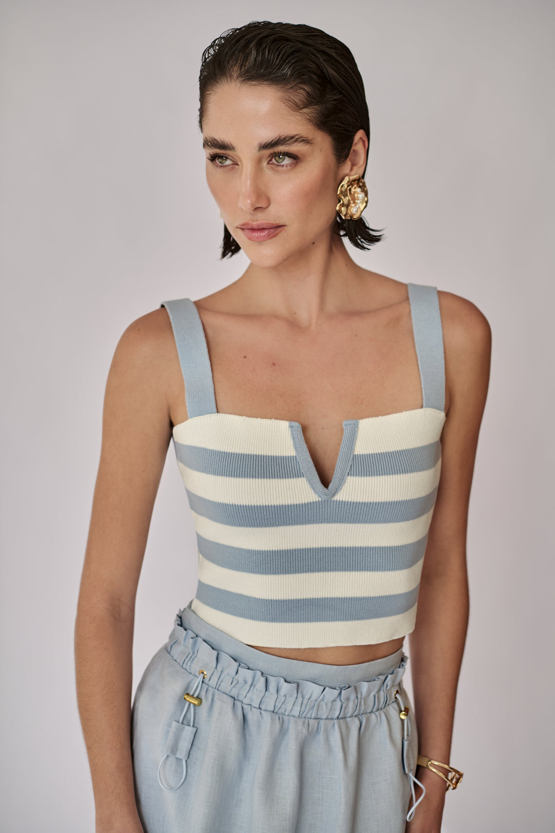Metal Ring Knit Top