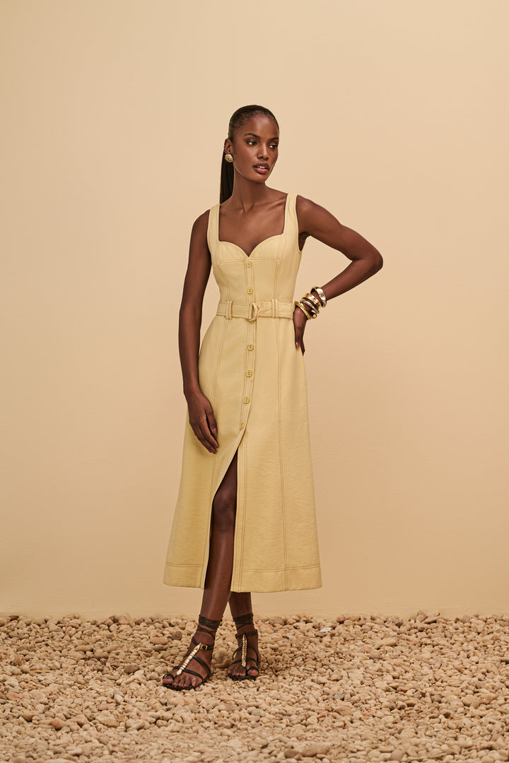 Stitched Midi Dress