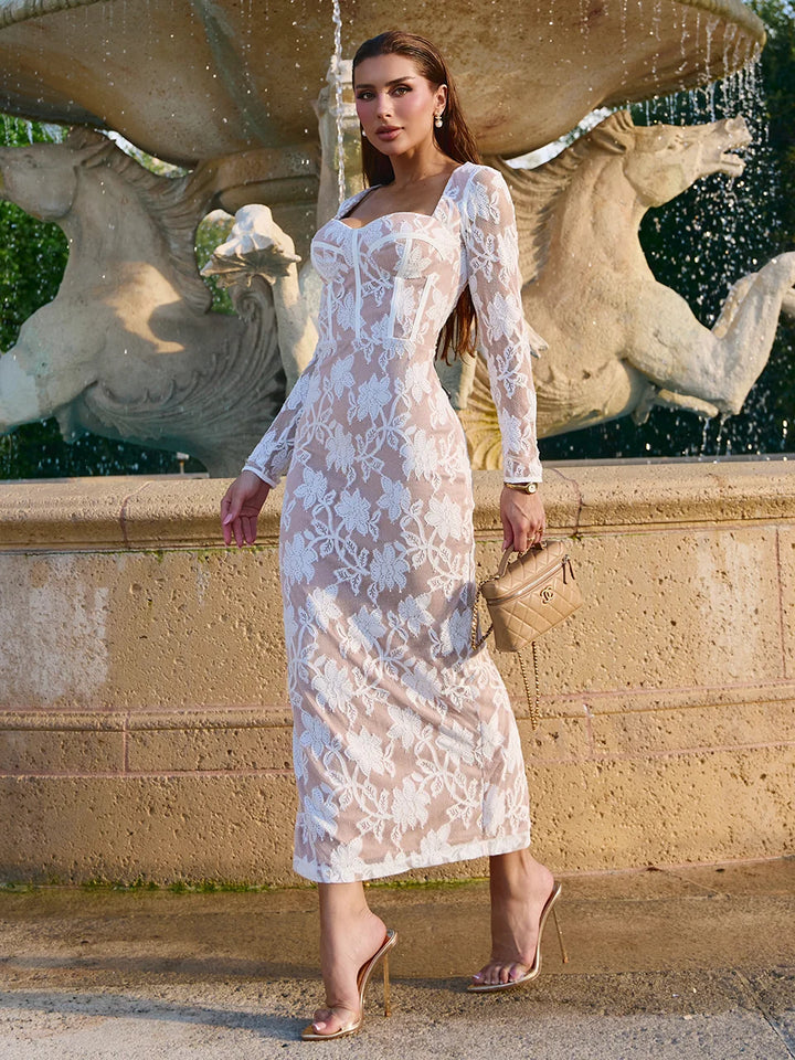 Vestido Midi Renda