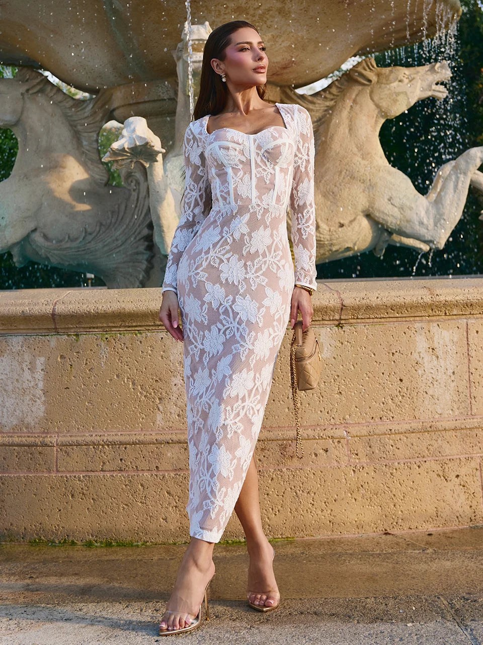 Vestido Midi Renda