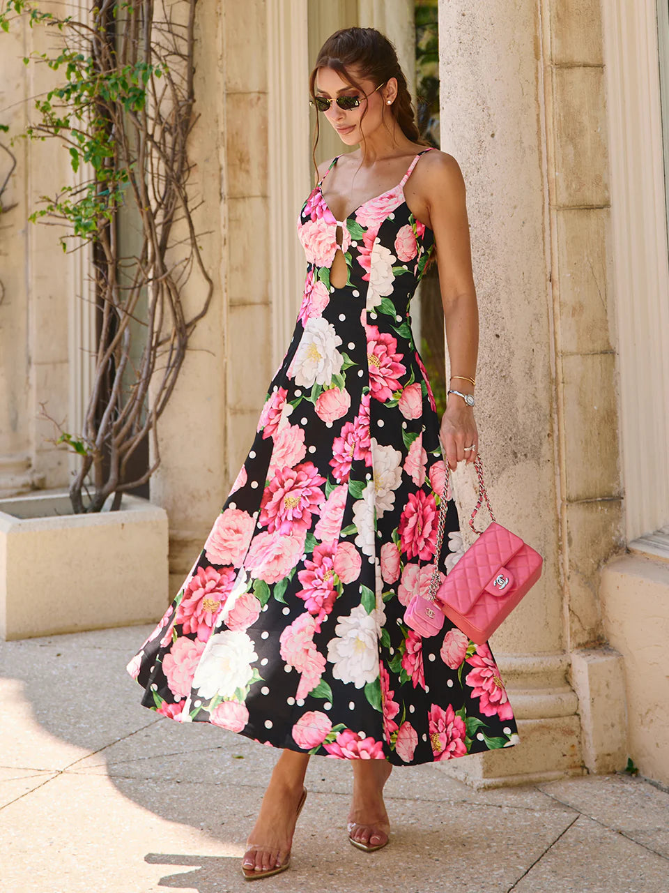 Vestido Midi Maxi Floral Poás Blossom