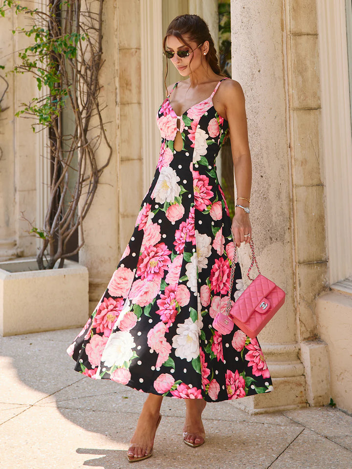 Vestido Midi Maxi Floral Poás Blossom