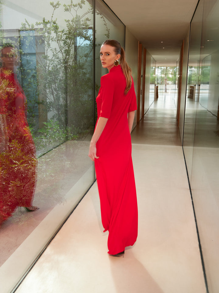 Conjunto Blusa Transpasse+Saia  Longa