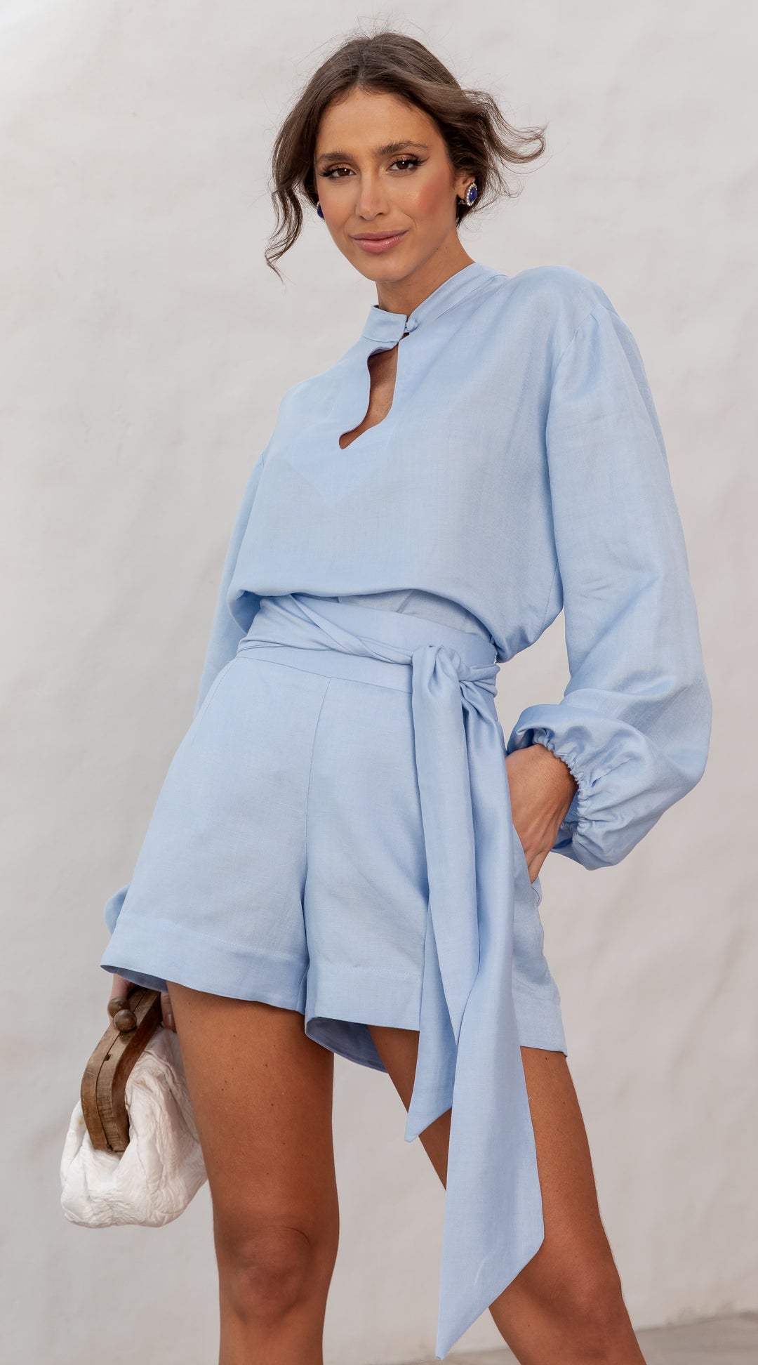 Anne Fernandes Blouse+Shorts Set