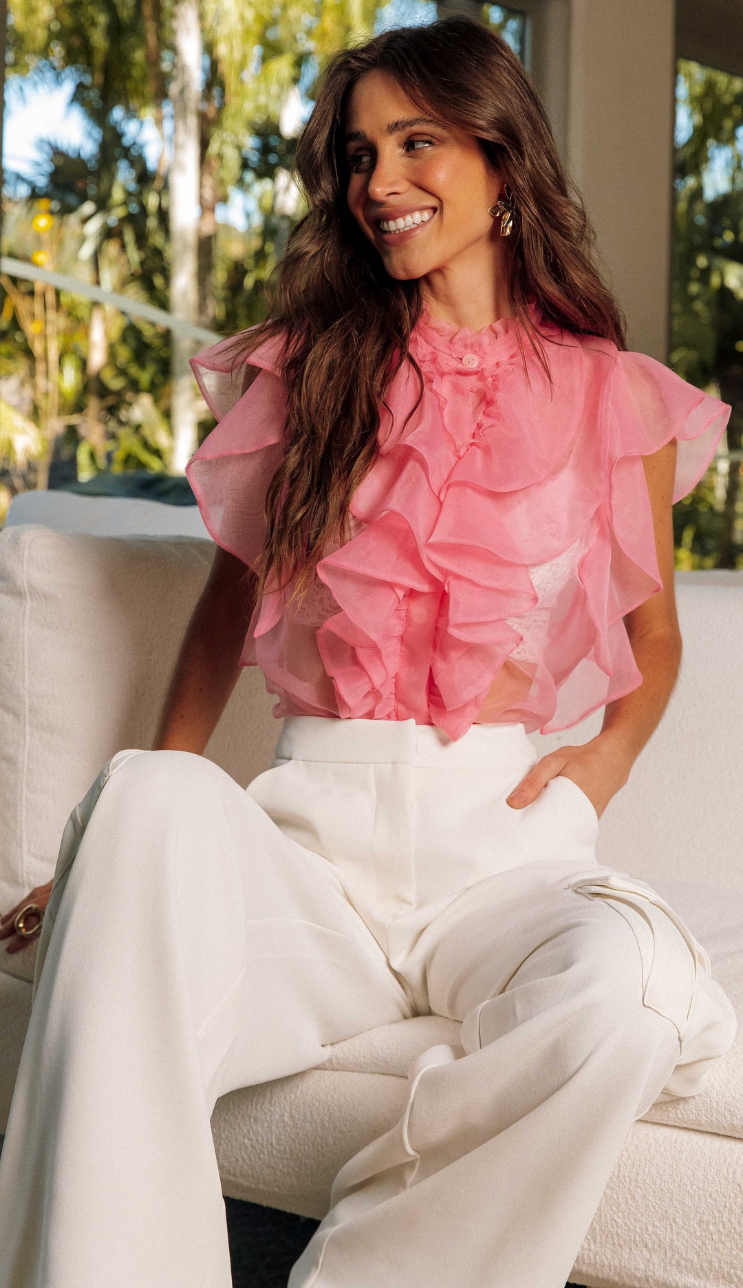 Anne Fernandes Ruffled Blouse