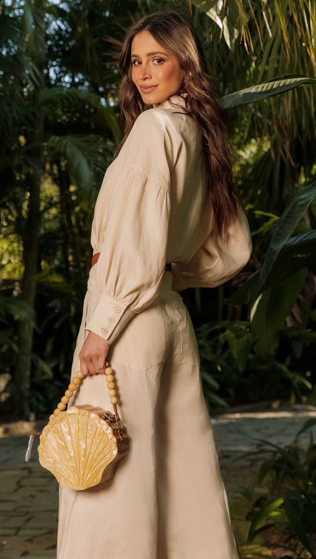 Anne Fernandes Ruffle Collar Shirt+Pants Set