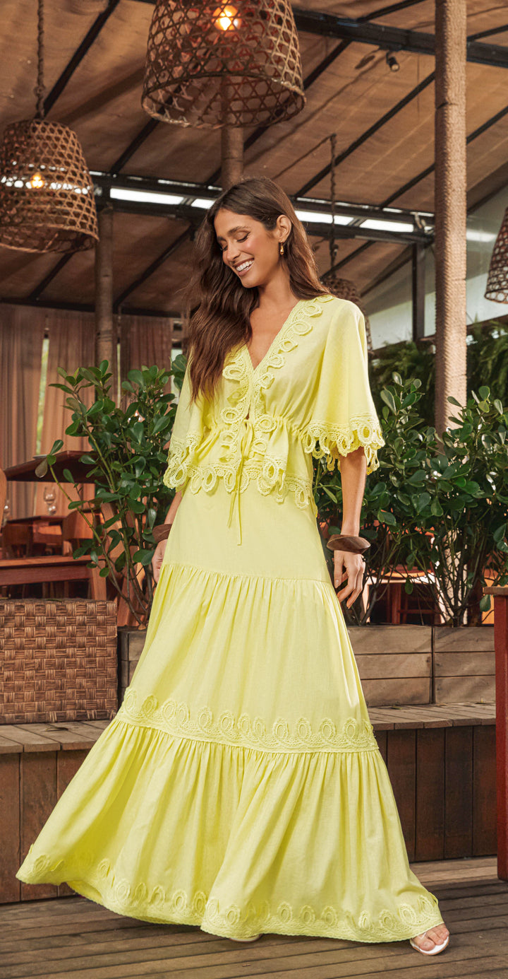 Conjunto Blusa+Saia Longa