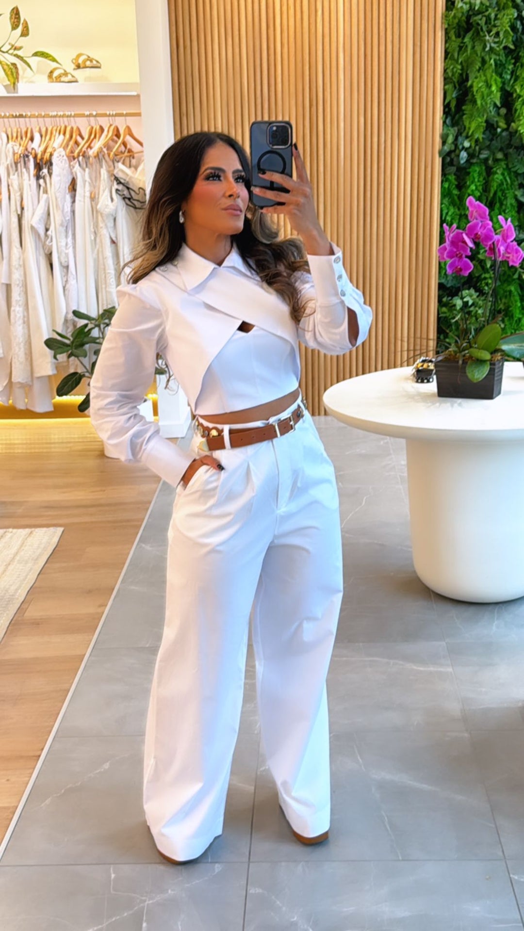 Chaos Wrap Cropped Shirt