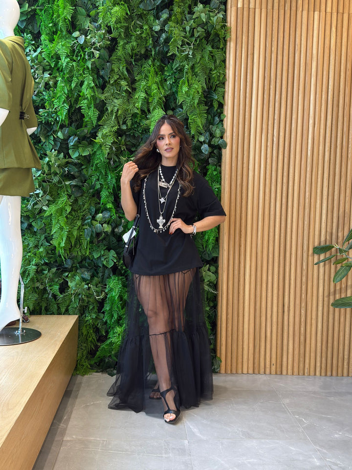 Vestido Longo Tule