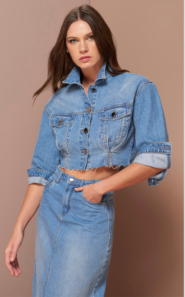 Anne Fernandes Cropped Jeans Jacket