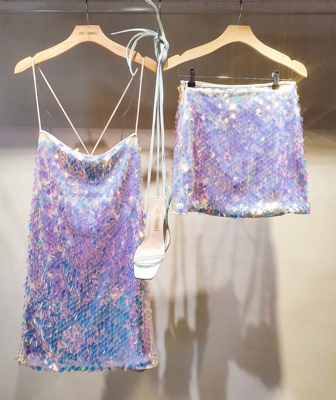 Anne Fernandes Sequin Strapless Dress