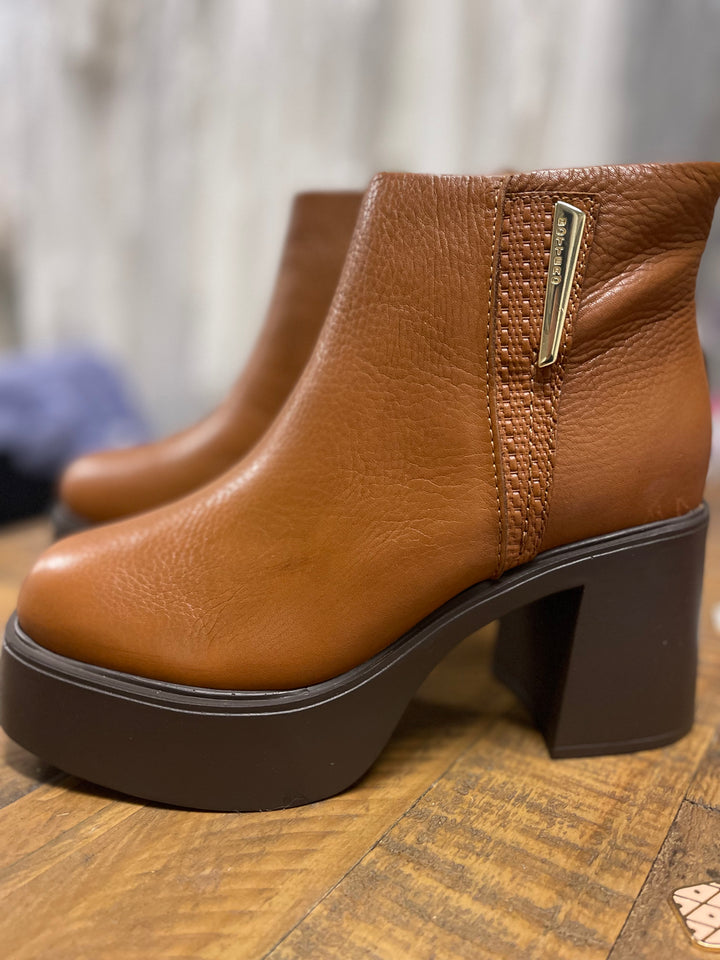 Bottero Leather Block Heel Boot
