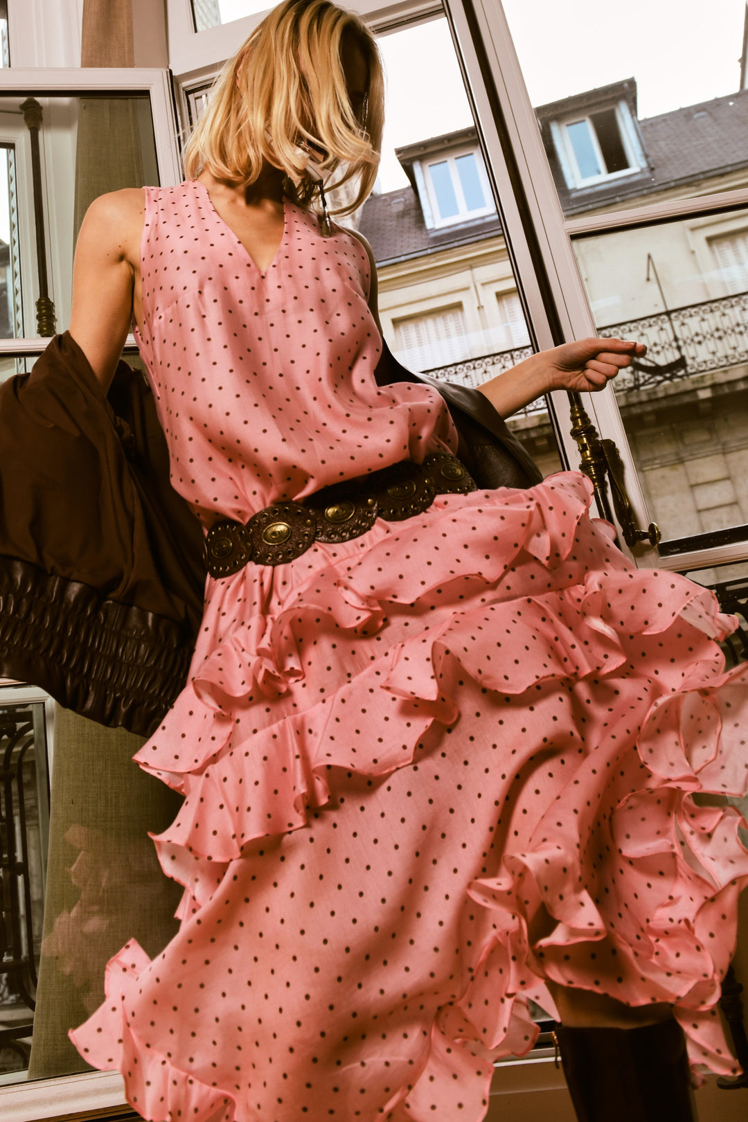 Asymmetrical Polka Dot Dress