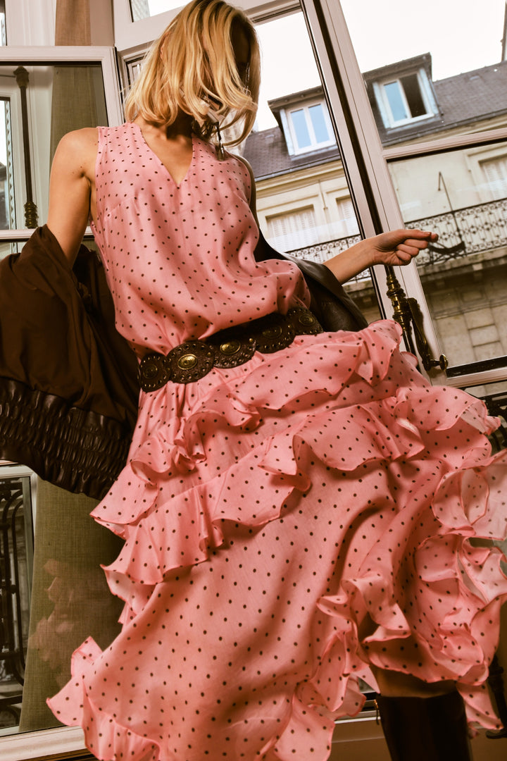 Asymmetrical Polka Dot Dress
