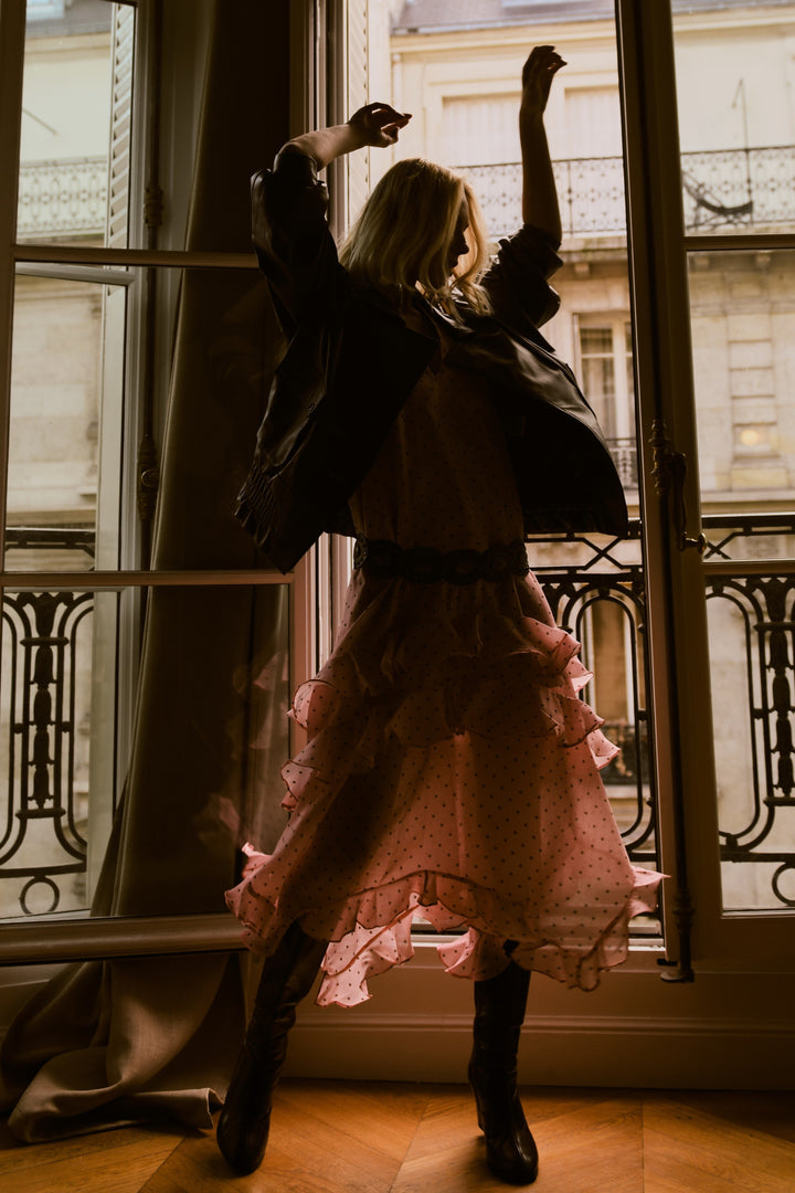 Asymmetrical Polka Dot Dress