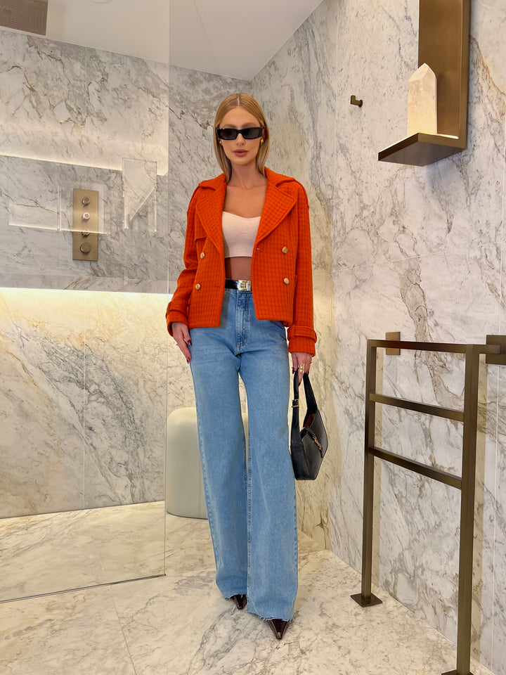 Chic Skunk Wool Coat