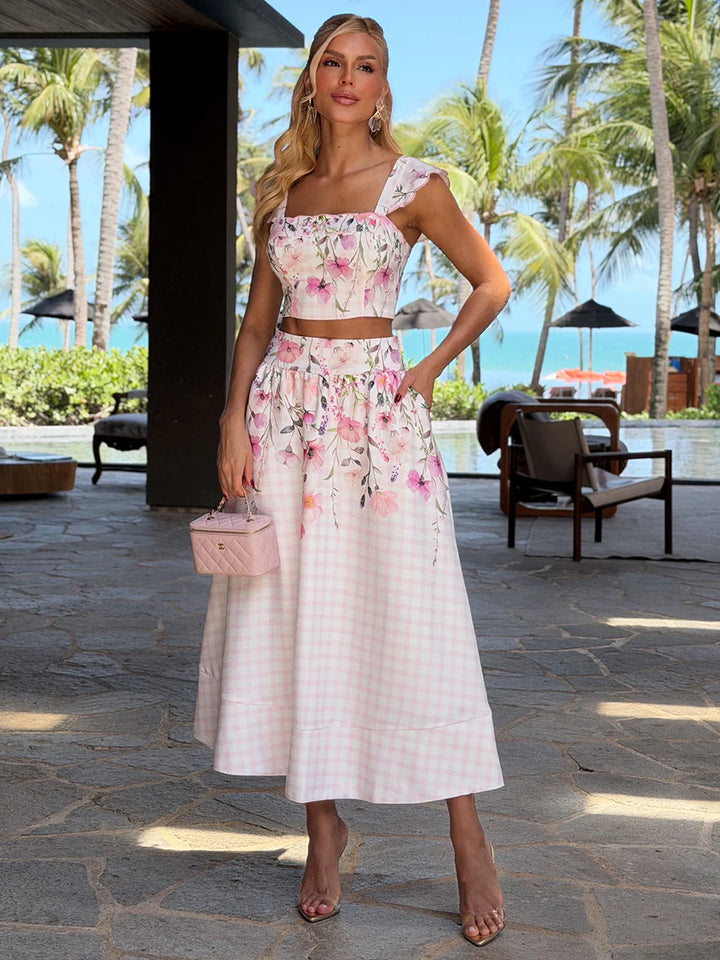 Conjunto Midi Floral Bella Di Positano