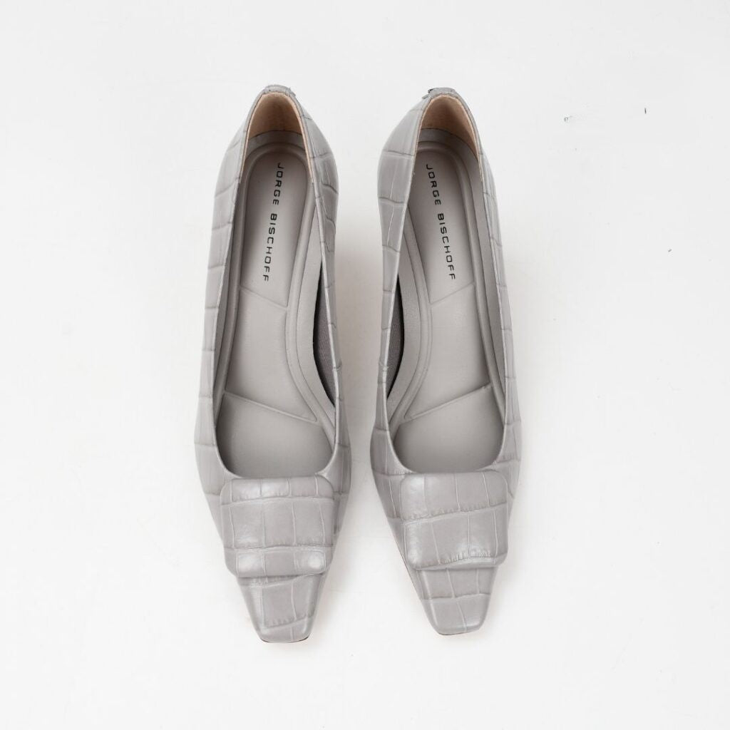 Scarpin Couro Croco