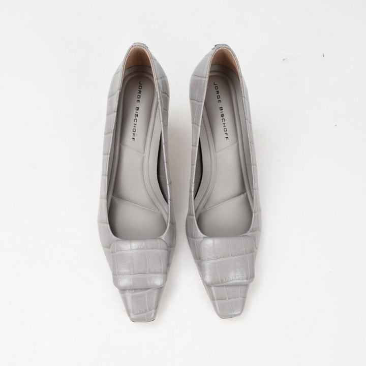 Scarpin Couro Croco