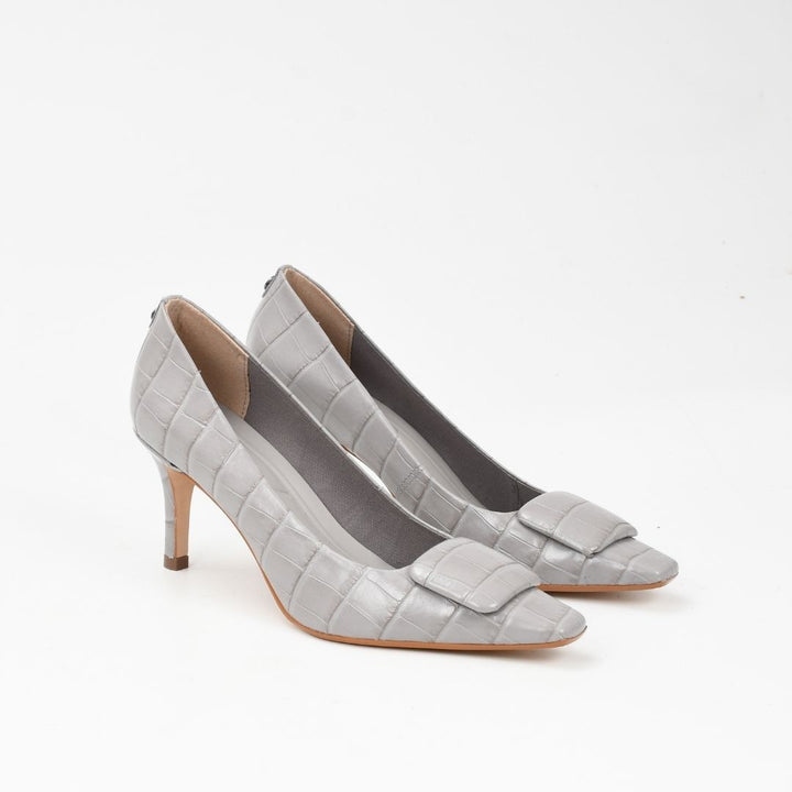 Scarpin Couro Croco