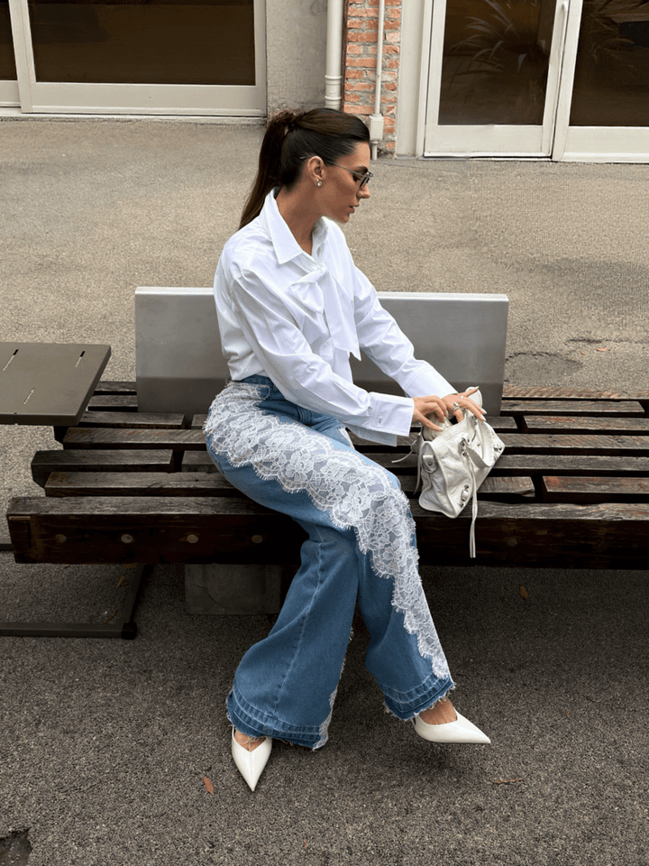 Calça Jeans Renda
