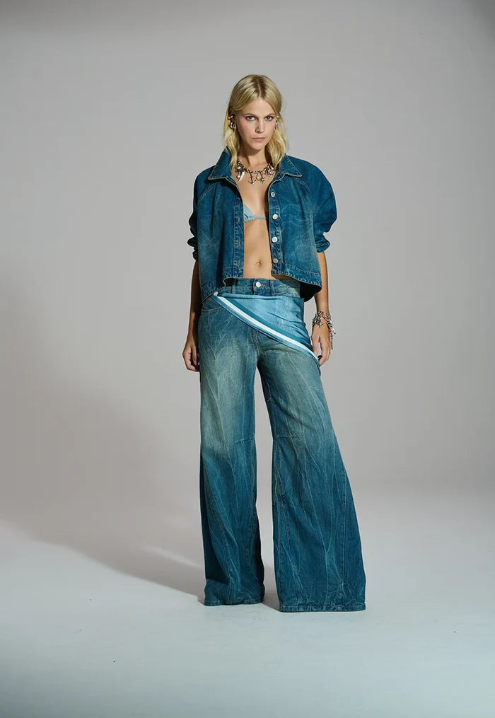 Jaqueta Jeans Maxi