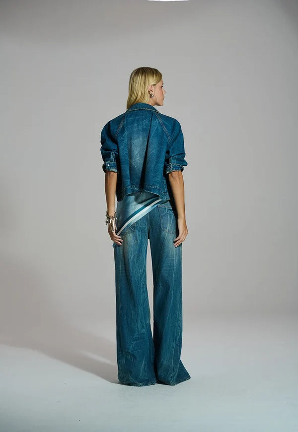 Jaqueta Jeans Maxi