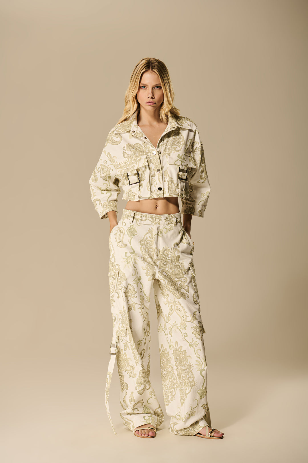 Cropped Paisley Jacket
