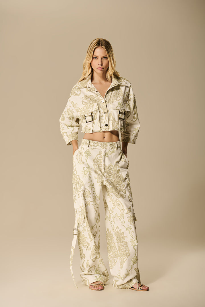 Cropped Paisley Jacket