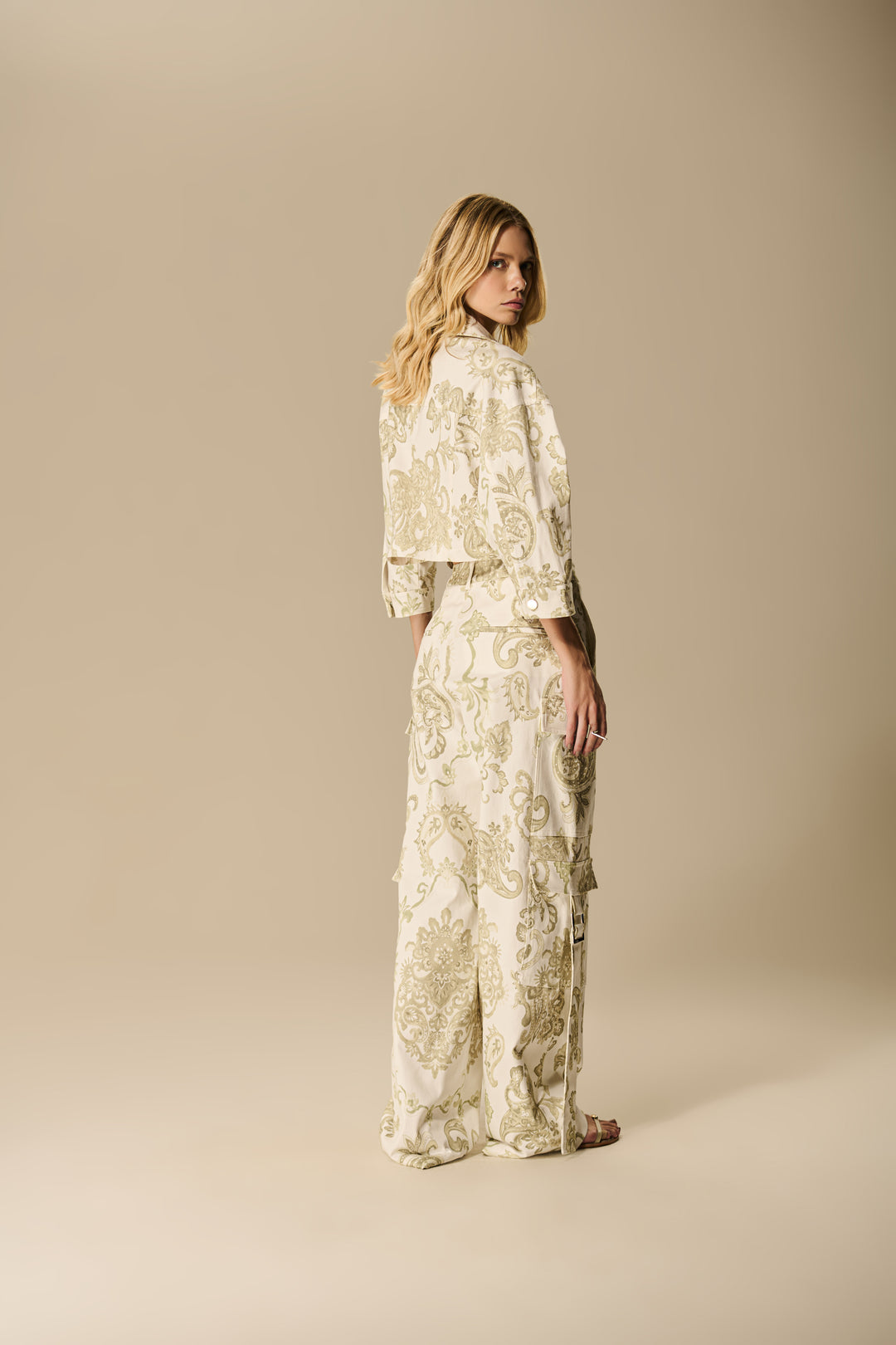 Cropped Paisley Jacket