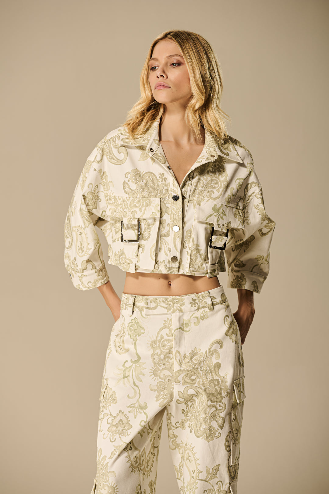 Cropped Paisley Jacket