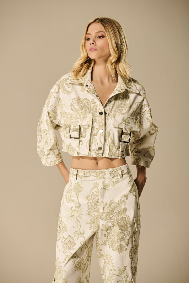 Cropped Paisley Jacket
