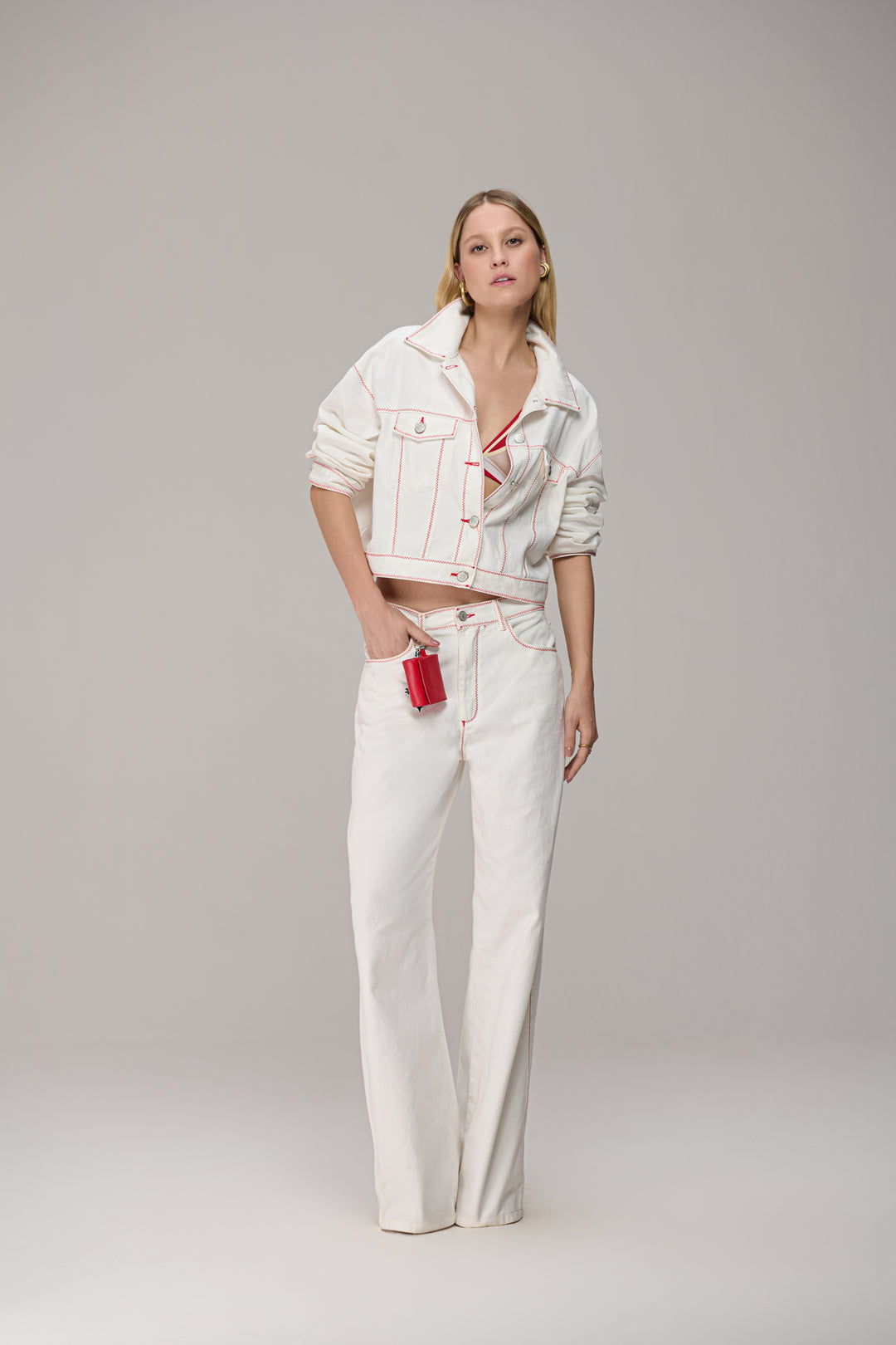Straight Twill Trousers
