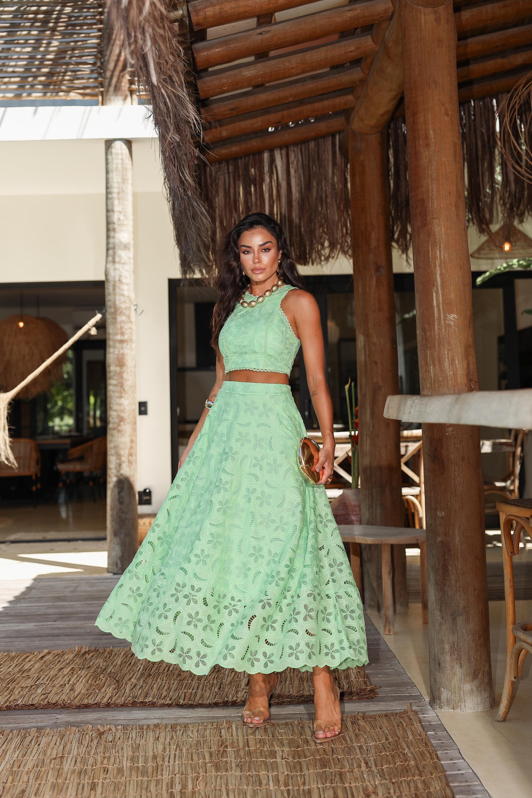 Laise Top+Midi Skirt Set