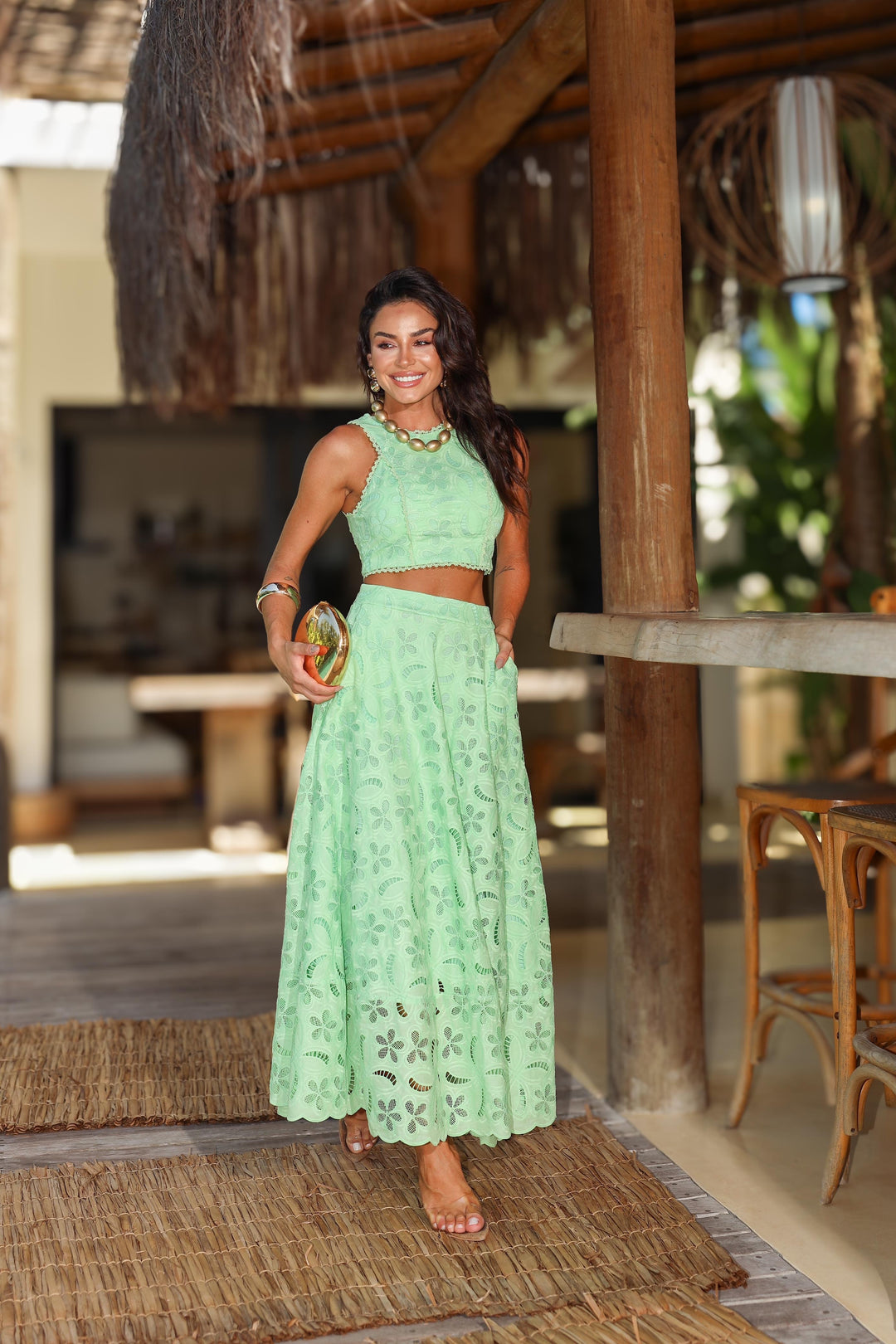 Laise Top+Midi Skirt Set