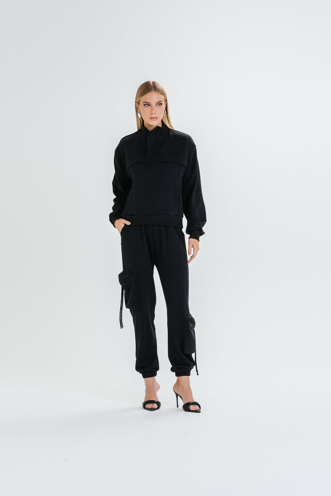 Sweatshirt, Blouse + Pants Set