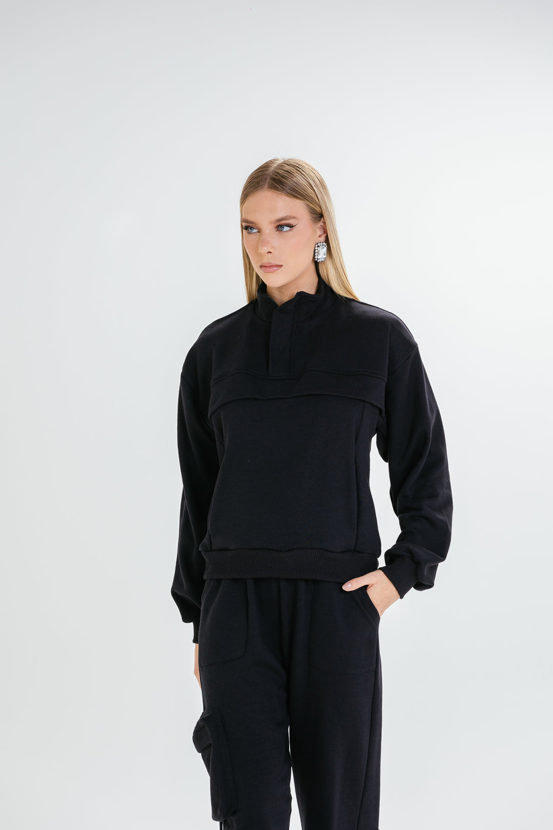 Sweatshirt, Blouse + Pants Set