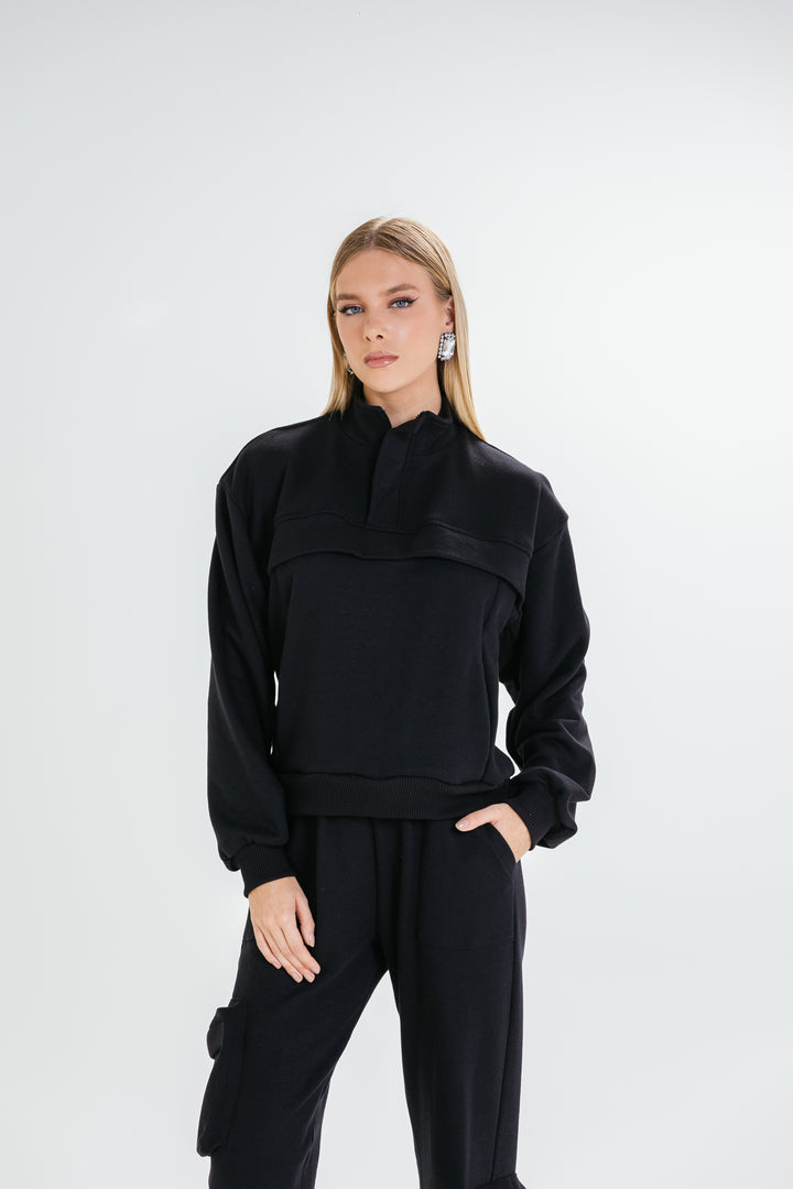 Sweatshirt, Blouse + Pants Set