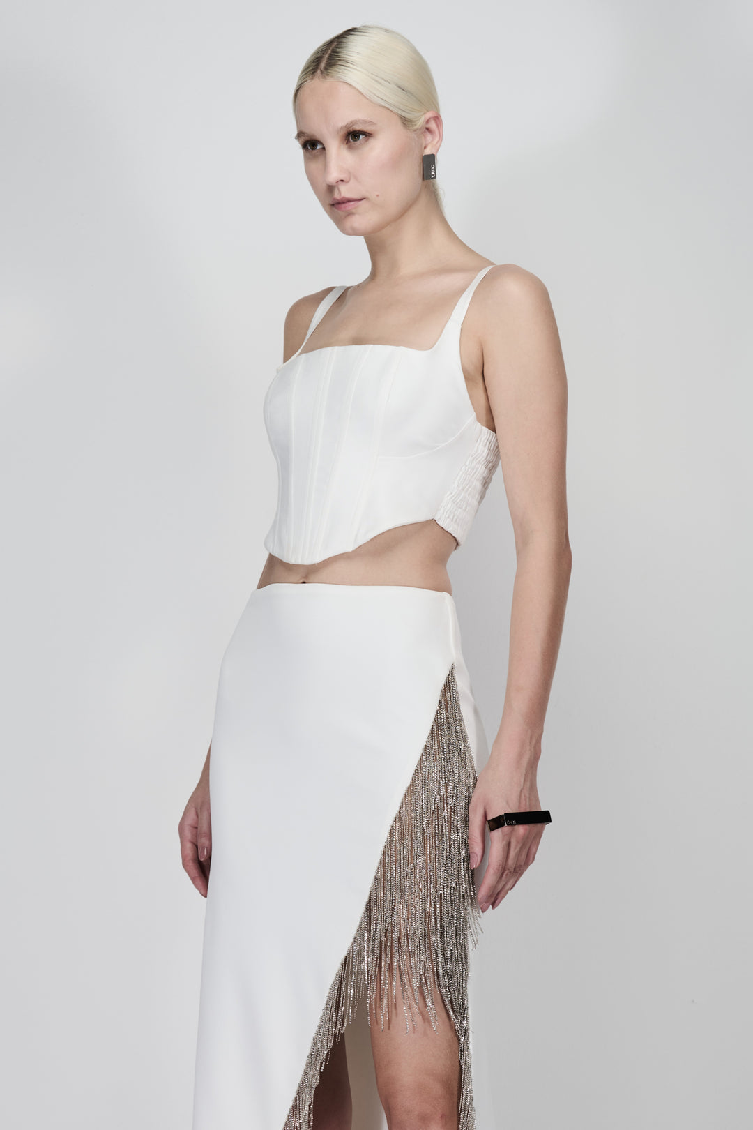 Chain Embroidered Skirt