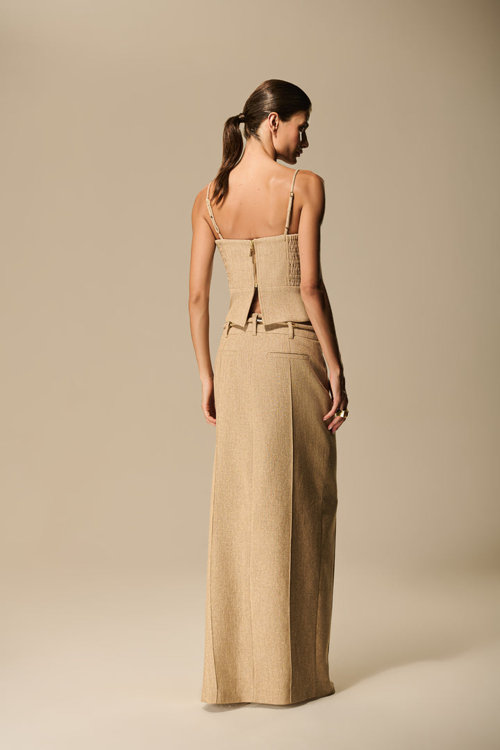 Corset Pespontos Linho