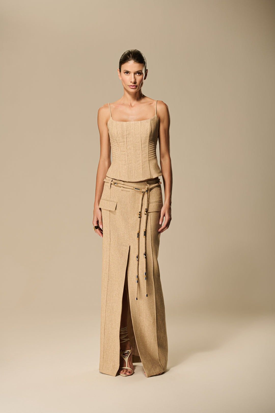 Corset Pespontos Linho