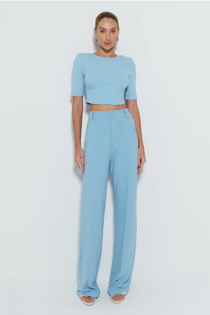 Wide Leg Pants with Stripes